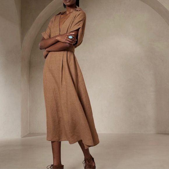 Banana Republic Dresses & Skirts - Banana Republic Asymmetrical Brown Dress